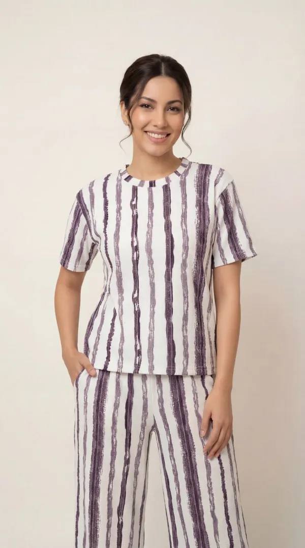 Wine__Digital_Printed_Corset_Top_|_Polyester_Lycra_Knitted_|_Round_Neck_Half_Sleeve_