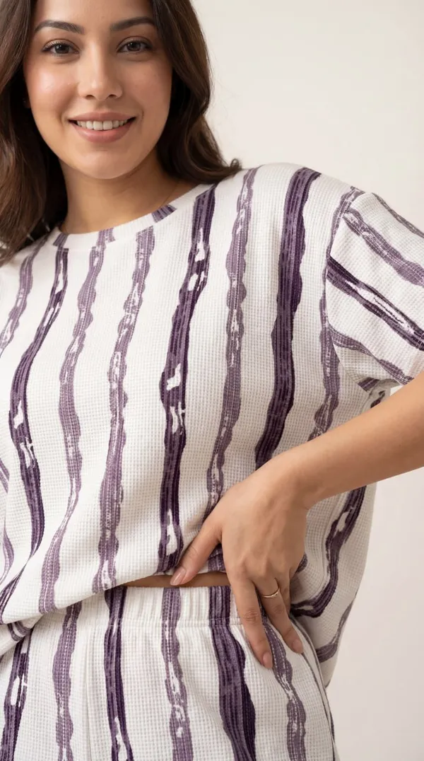 Wine__Digital_Printed_Corset_Top_|_Polyester_Lycra_Knitted_|_Round_Neck_Half_Sleeve_