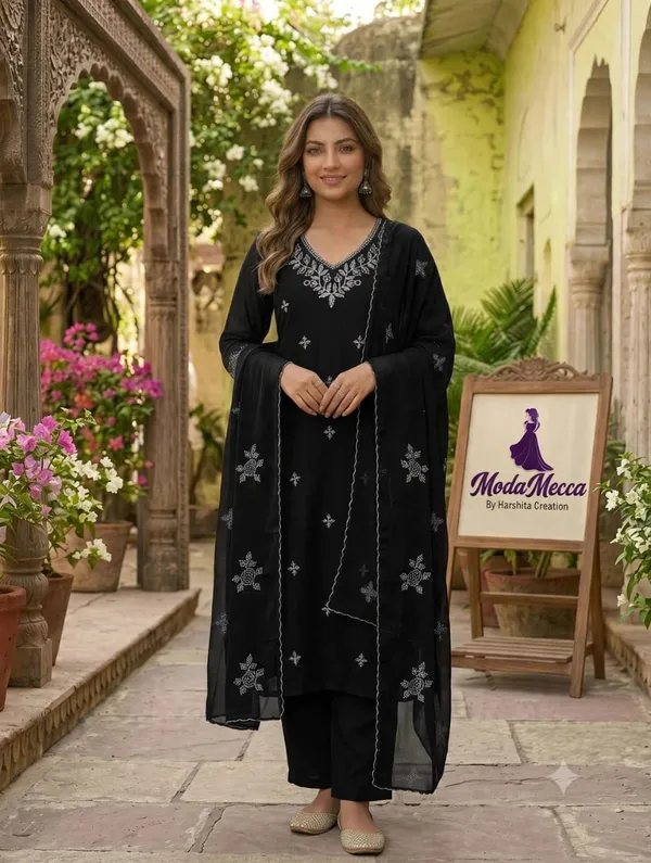 Premium_Fox_Georgette_Embroidered_Kurta_Pant_Dupatta_Set_|_White_Thread_Work_V-Neck_Full_Sleeve_3-Piece_Ethnic_Suit_Set_for_Women_|_Festive_&_Party_Wear