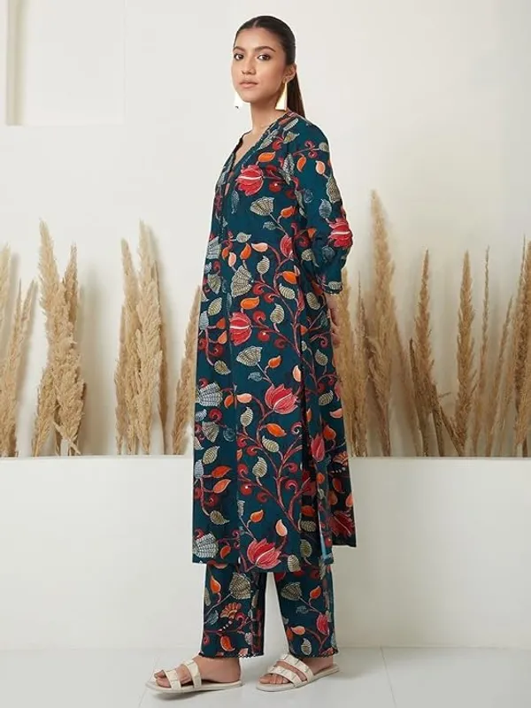 Floral_Printed_Cotton_Blend__Kurta_and_Pant_Set_For_Women