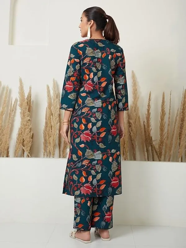 Floral_Printed_Cotton_Blend__Kurta_and_Pant_Set_For_Women