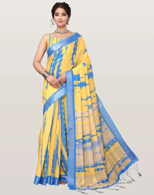 Vibrant_Yellow_and_Blue_Cotton_Digital_Printed_Saree_with_Weaving_Border