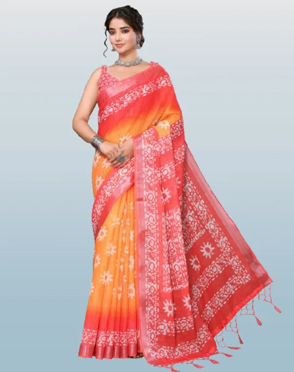 Vibrant_Orange_Bliss:_Digital_Printed_Cotton_Saree_with_Weaving_Border_and_Latkan