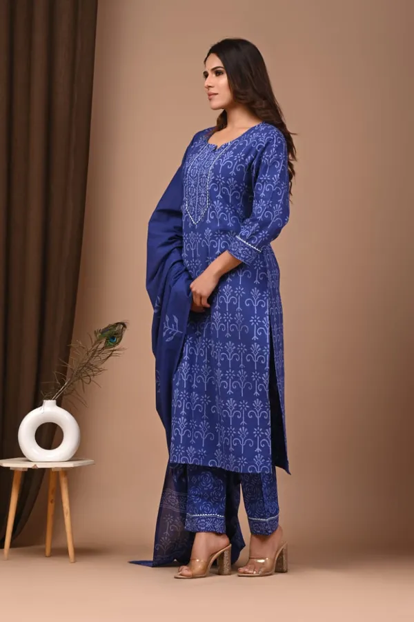 Dark_Blue_colour_Pure_Cotton_Suit_with_Mulmul_Duptta_(3_Piece)