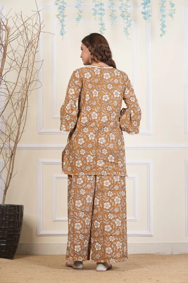 Mustered_Plazo_Kurti_(Cotton)_Pack_of_2_Pieces