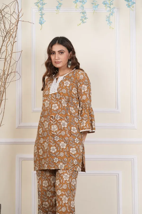 Mustered_Plazo_Kurti_(Cotton)_Pack_of_2_Pieces