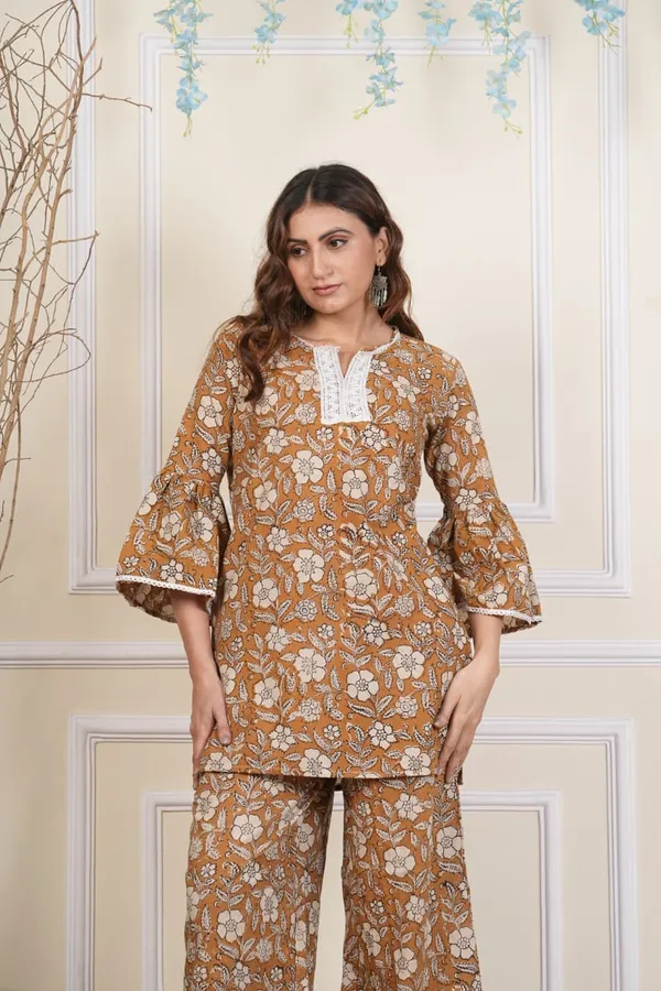 Mustered_Plazo_Kurti_(Cotton)_Pack_of_2_Pieces