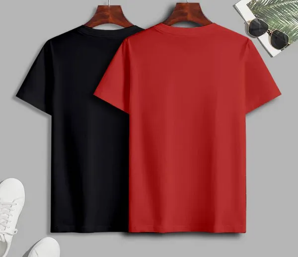 Pack_Of_2_Black_&_Red_Polyester_Printed_T-Shirt_For_Men