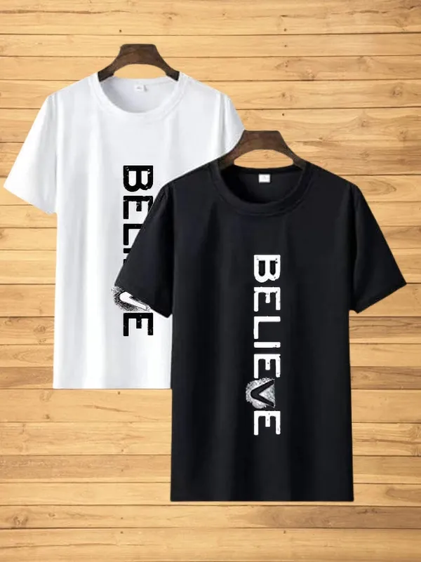 Pack_Of_2_White_&_Black_Polyester_Typography_T-Shirt_For_Couple