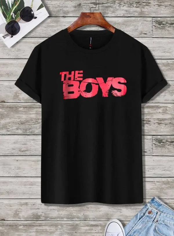 Pack_Of_2_Black_&_Red_Polyester_Typography_T-Shirt_For_Men