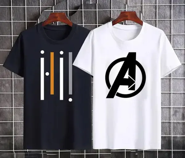 Pack_Of_2_Black_&_White_Regular_Fit_Polyester_Round_Neck_Casual_Printed_T-Shirt_For_Men