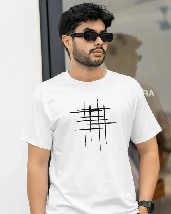 Pack_Of_2_White_&_Black_Polyester_Graphic_Print_T-Shirt_For_Men