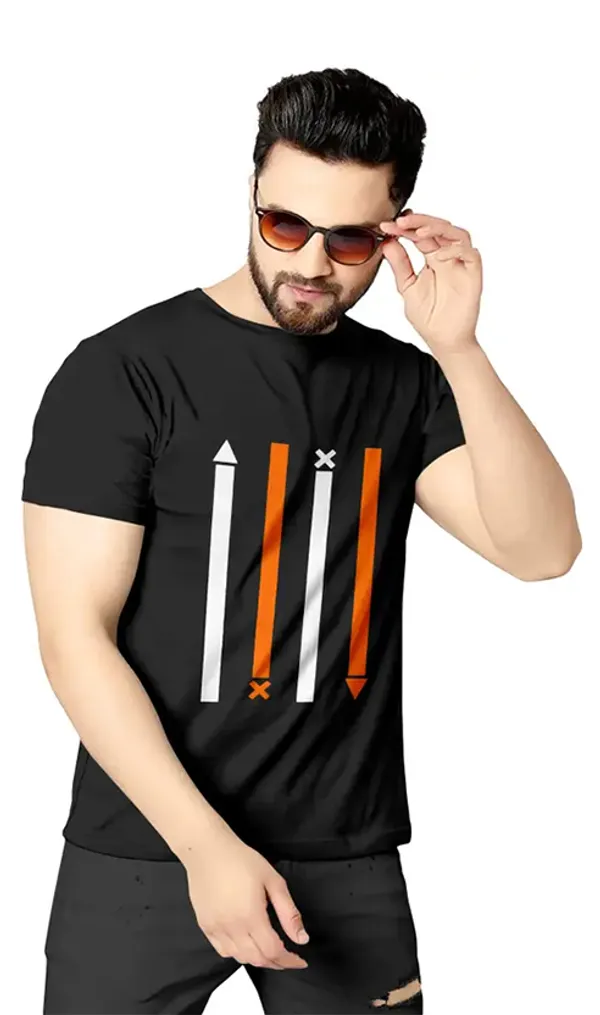 Pack_Of_2_Pista_&_Black_Self_Design_Polyester_Round_Neck_T-Shirt_For_Men