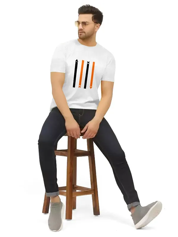 Pack_Of_2_White_&_Black_Self_Design_Polyester_Round_Neck_T-Shirt_For_Men