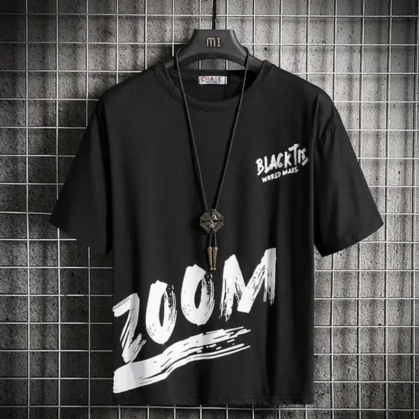 Pack_Of_2_Black_Polyester_Graphic_Print_T-Shirt_For_Men