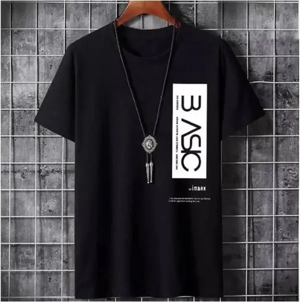 Pack_Of_2_White_&_Black_Polyester_Printed_T-Shirt_For_Men