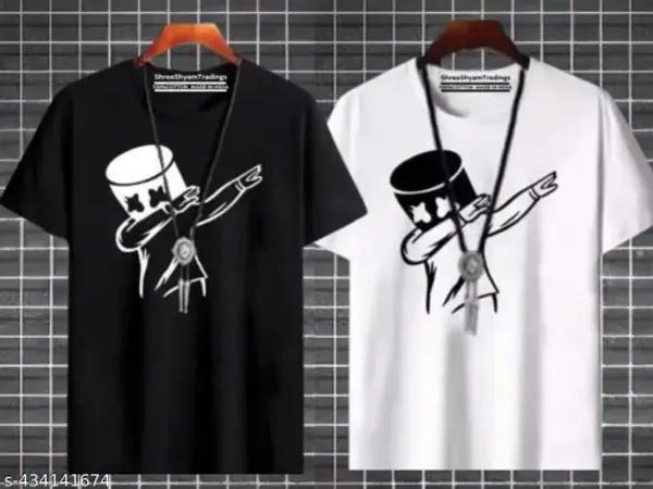 Pack_Of_2_Black_&_White_T-Shirt_Good_Premium_Quality_Polyester_Printed_T-Shirt_For_Men