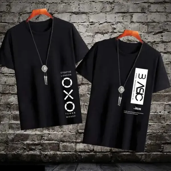 Pack_Of_2_Black_Polyester_Round_Neck_Printed_T-Shirt_For_Men