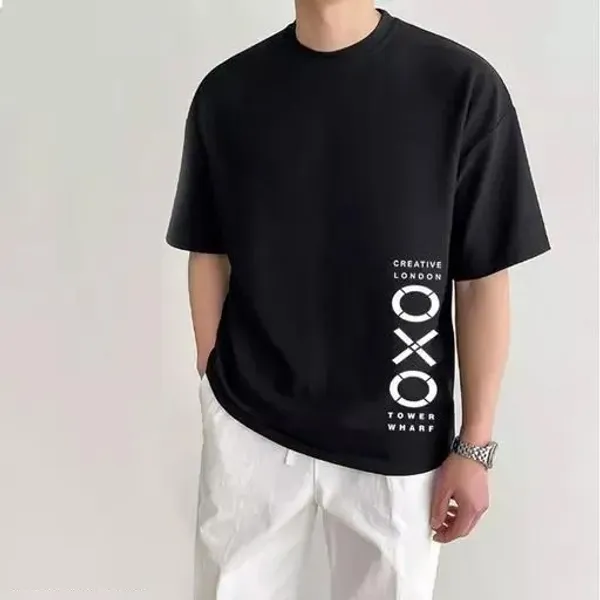 Pack_Of_2_Black_Round_Neck_Polyester_Graphic_Print_T-Shirt_For_Men