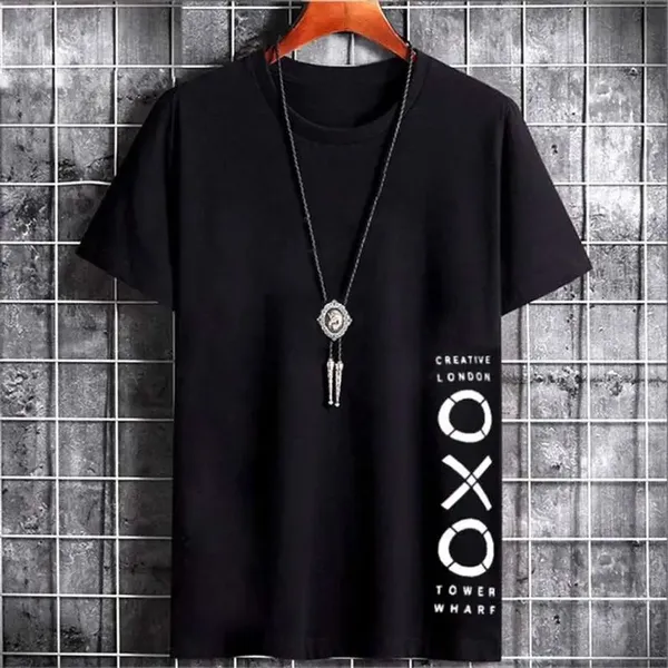 Pack_Of_2_Black_&_White_Polyester_Graphic_Print_T-Shirt_For_Men