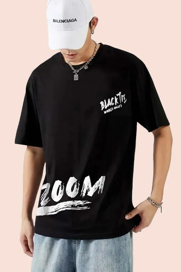 Pack_Of_2_Black_&_White_Polyester_Printed_T-Shirt_For_Men