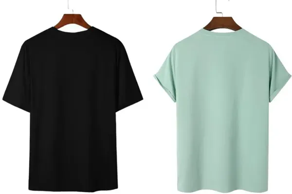 Pack_Of_2_Pista_&_Black_Polyester_Graphic_Print_T-Shirt_For_Men