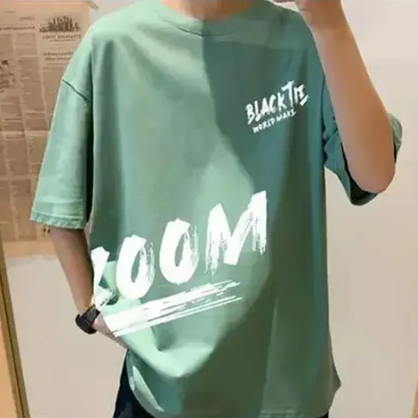 Pack_Of_2_Pista_&_Black_Polyester_Graphic_Print_T-Shirt_For_Men