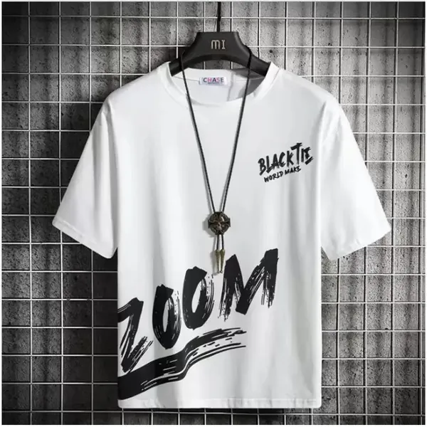 Pack_Of_2_Black_&_White_Graphic_Print_Round_Neck_Polyester_T-Shirt_For_Men