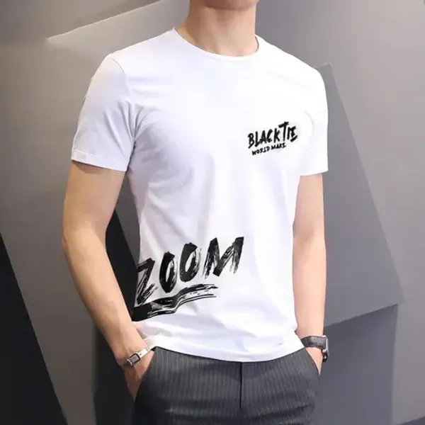 Pack_Of_2_Black_&_White_Graphic_Print_Round_Neck_Polyester_T-Shirt_For_Men