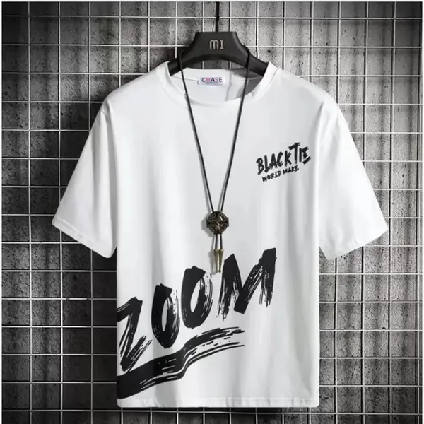 Pack_Of_2_Black_&_White_Polyester_Graphic_Print_T-Shirt_For_Men