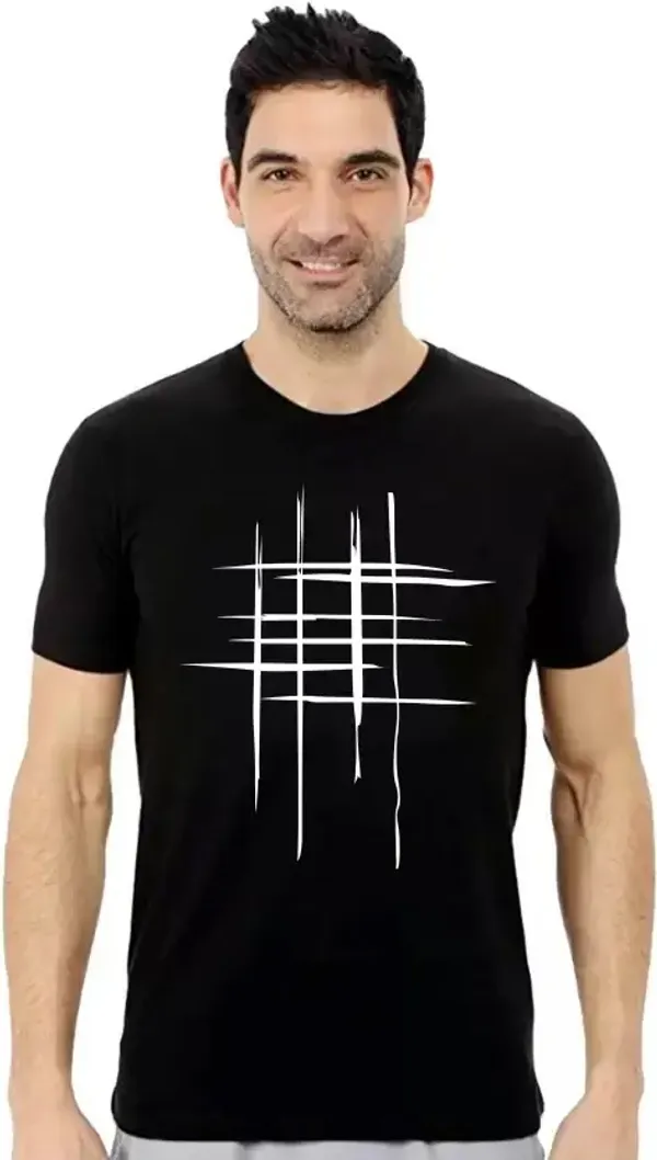 Pack_Of_2_Black_&_White_Polyester_Graphic_Print_T-Shirt_For_Men