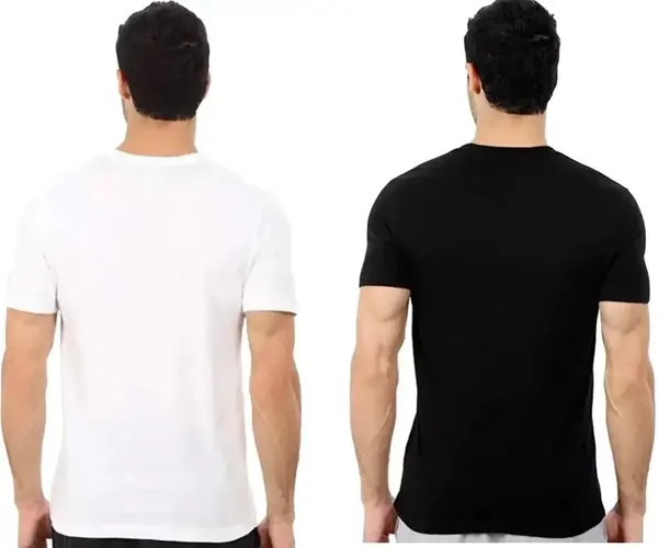 Pack_Of_2_Black_&_White_Polyester_Graphic_Print_T-Shirt_For_Men