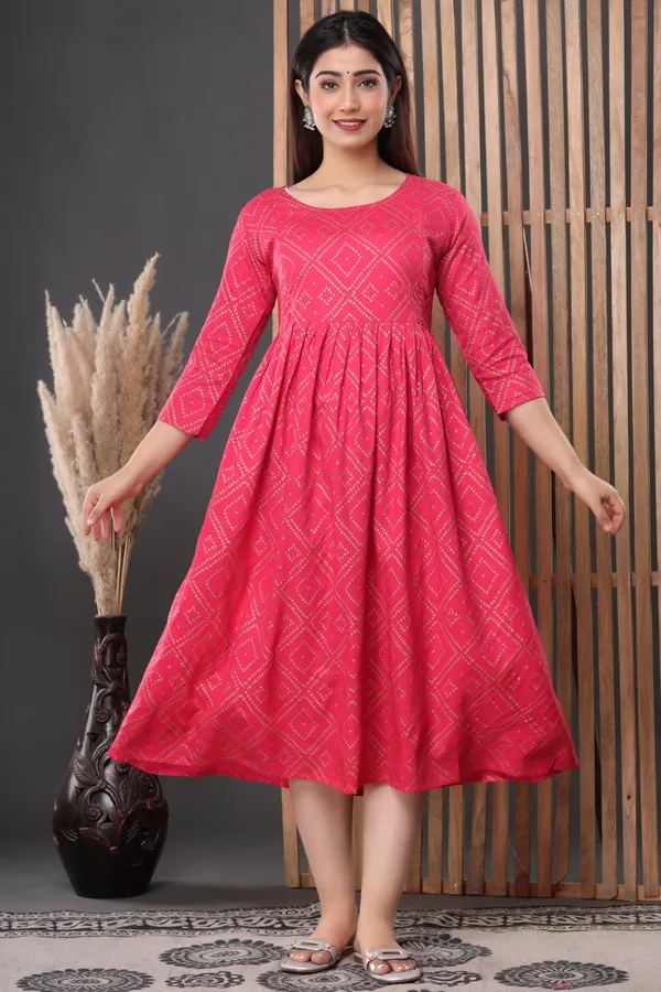 Pink_Bandhje_Printed_Rayon_Maternity_Feeding_Anarkali_Gown_|_A-Line_Feeding_Dress_For_Women