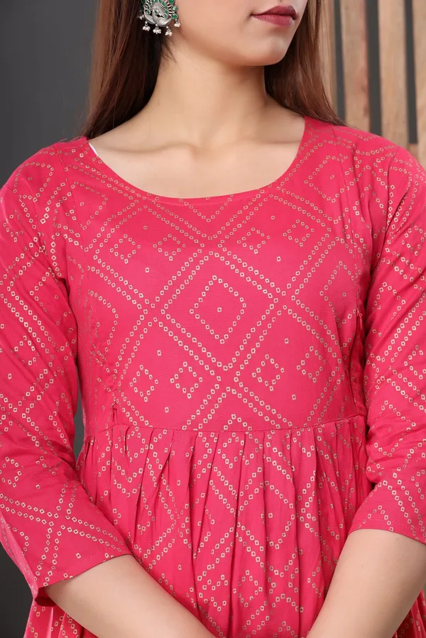 Pink_Bandhje_Printed_Rayon_Maternity_Feeding_Anarkali_Gown_|_A-Line_Feeding_Dress_For_Women