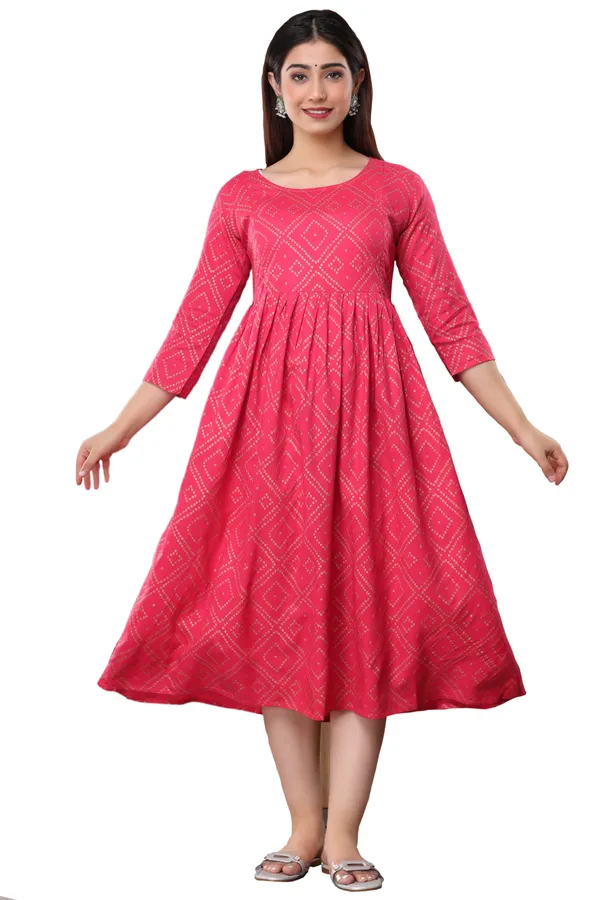 Pink_Bandhje_Printed_Rayon_Maternity_Feeding_Anarkali_Gown_|_A-Line_Feeding_Dress_For_Women