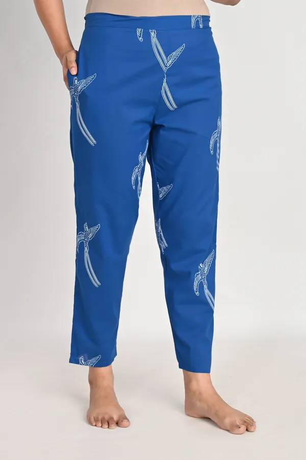 Blue_Bird_Cotton_kurti_Pajama_Set_For_Women