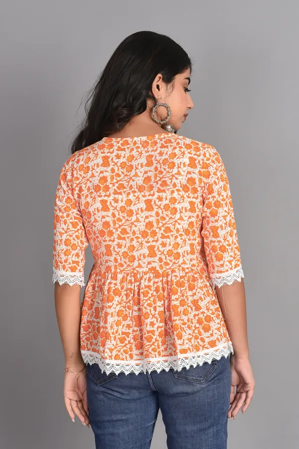Orange_&_Yellow_Rayon_Floral_Printed_Short_Top|Push_PremiumFor_Women