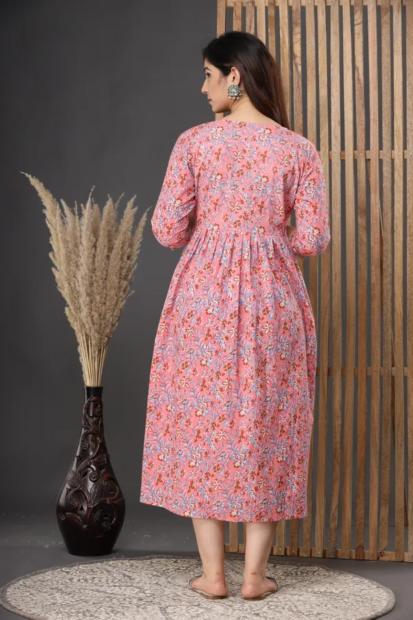 Pink_Flora_Printed_Rayon_Maternity_Feeding_Anarkali_Gown_|_A-Line_Feeding_Dress_For_Women