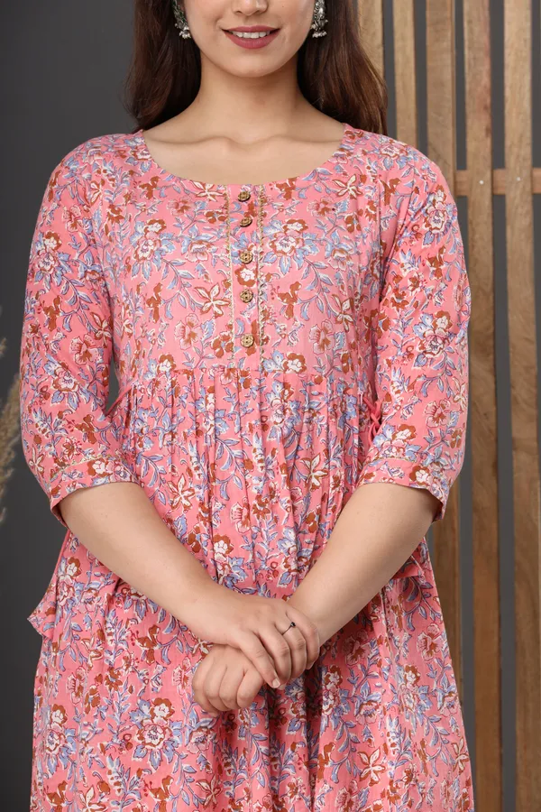 Pink_Flora_Printed_Rayon_Maternity_Feeding_Anarkali_Gown_|_A-Line_Feeding_Dress_For_Women