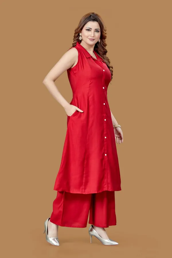 Maroon_Wetican_Plain_Co-Ord_Set_For_Women