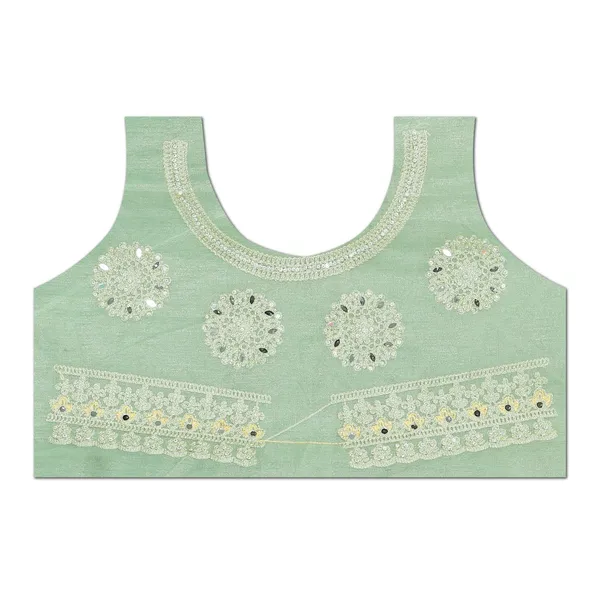 Pista_Organza_Mirror_Work_Organza_Saree_For_Women_With_Blouse