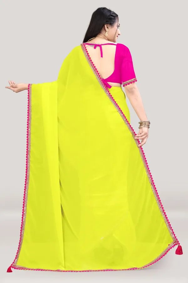 Liril_Chiffon_Plain_Saree_For_Women_With_Blouse