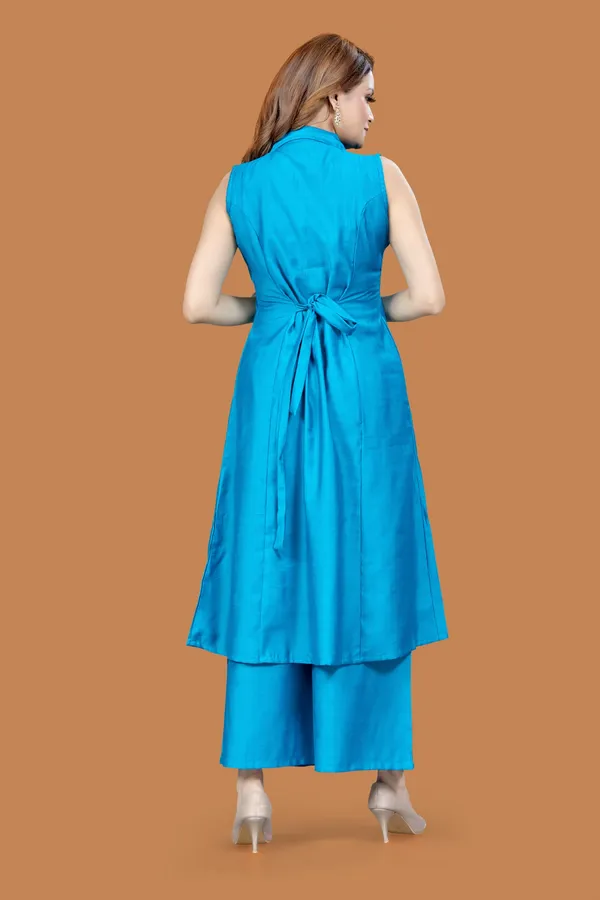Teal_Blue_Wetican_Plain_Co-Ord_Set_For_Women