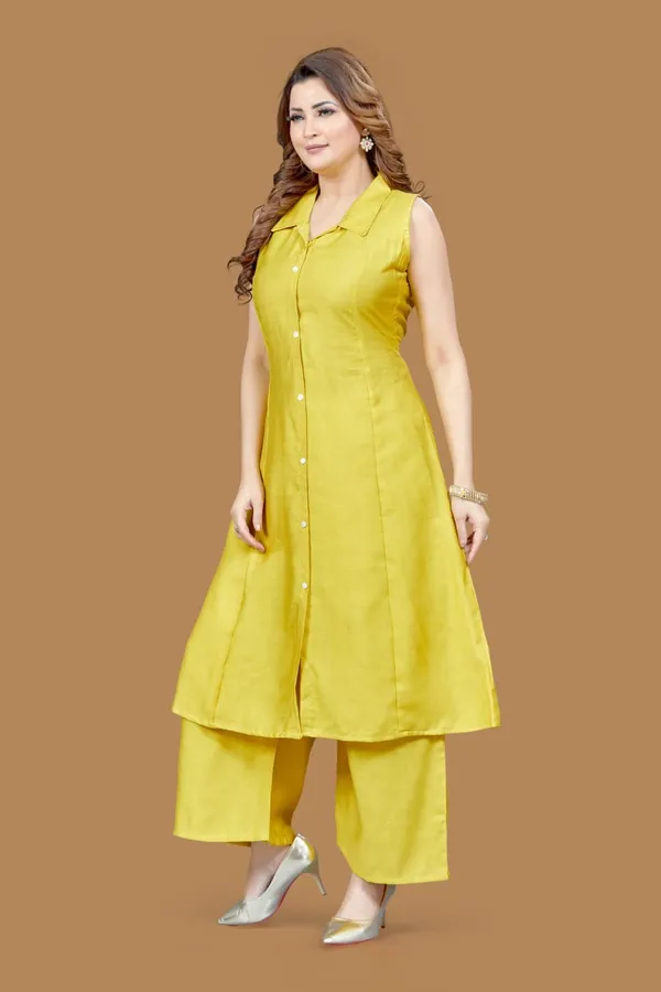Yellow_Wetican_Plain_Co-Ord_Set_For_Women