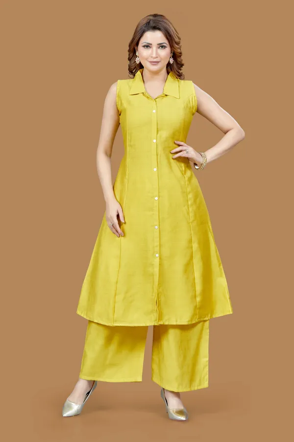 Yellow_Wetican_Plain_Co-Ord_Set_For_Women