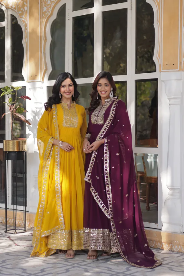 Yellow_Faux_Blooming_with_Embroidery_Zari_Gown_Push_Premium_For_Women
