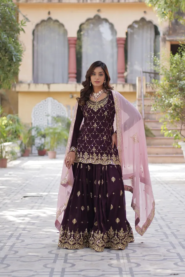 Blue_Readymade_Kurti_Plazoo_Embroidery_Work_Push_Premium_For_Women