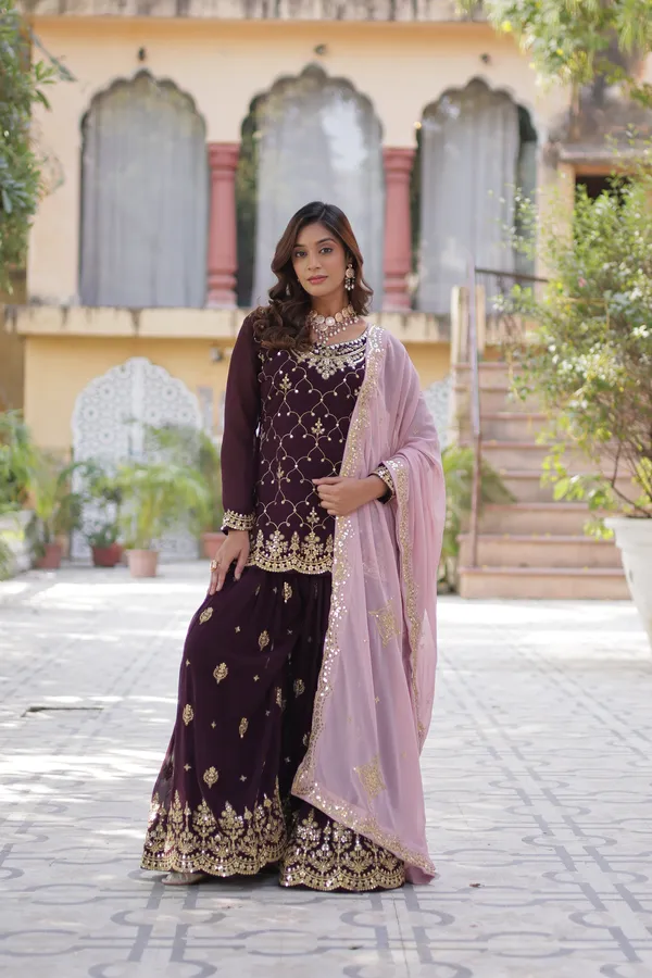 Blue_Readymade_Kurti_Plazoo_Embroidery_Work_Push_Premium_For_Women