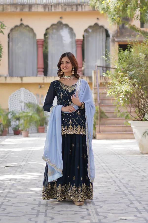 Blue_Readymade_Kurti_Plazoo_Embroidery_Work_Push_Premium_For_Women