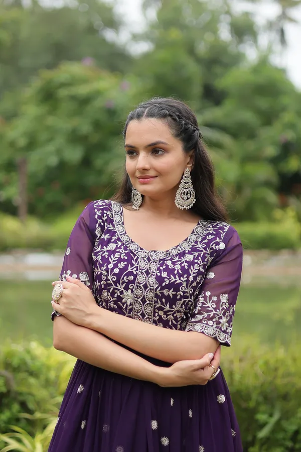 Purple_Faux_Blooming_with_Embroidery_Zari__Gowns_For_Women